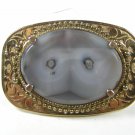 Picture Agate Looks Like Owl Goldtone Belt Buckle Unbranded 73015
