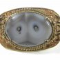 Picture Agate Looks Like Owl Goldtone Belt Buckle Unbranded 73015