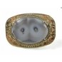 Picture Agate Looks Like Owl Goldtone Belt Buckle Unbranded 73015