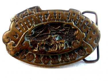 Vintage 1975 Rocky Mountain High Colorado Belt Buckle