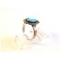 Bells Trading Post Native American Sterling & Turquoise Ring Size 9