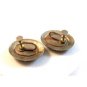 Silver Tone Pic of 18th Cenury Couple Faux Pearls Screw Back Earrings