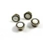 Deco Silvertone Mother Pearl Black Snap Link Cufflinks by Snap Link 103114h