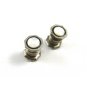 Deco Silvertone Mother Pearl Black Snap Link Cufflinks by Snap Link 103114h