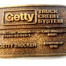 Vintage Getty Truck Credit System Getty Trucker Belt Buckle