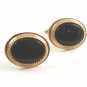 Goldtone & Black Classy & Dressy Cufflinks by Avon