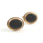 Goldtone & Black Classy & Dressy Cufflinks by Avon