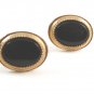 Goldtone & Black Classy & Dressy Cufflinks by Avon