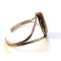 Vintage Native American Sterling Mother Pearl Cuff Bracelet