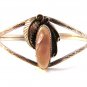 Vintage Native American Sterling Mother Pearl Cuff Bracelet