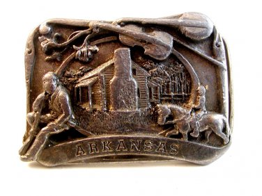 Vintage 1984 Arkansas Belt Buckle by Siskiyou