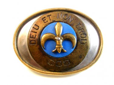 Vintage Deiu Et Mon Droit - God & My Right - Belt Buckle