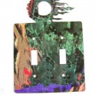 Man In Moon Windy Double Light Switch Cover Plate by Steel Images USA 6215s