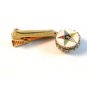 Vintage Gold Tone Tie Clasp with Dangley Eastern Star Symbol