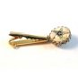 Vintage Gold Tone Tie Clasp with Dangley Eastern Star Symbol