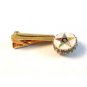 Vintage Gold Tone Tie Clasp with Dangley Eastern Star Symbol