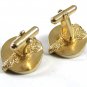 1960's-70's Goldtone & Green Like A Christmas Tree Cufflinks Not Marked 111414