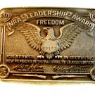 Vintage NRA Leadership Award Freedom  Belt Buckle