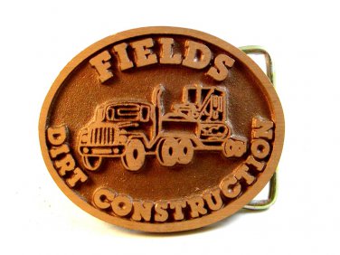 Vintage Fields Dirt Construction Belt Buckle