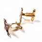 Vintage Goldtone Mallard Duck Cufflinks by Swank 71415