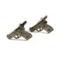 Silvertone Pistol / Gun Cufflinks 11062013ef