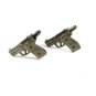 Silvertone Pistol / Gun Cufflinks 11062013ef