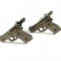Silvertone Pistol / Gun Cufflinks 11062013ef