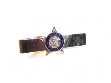 Vintage V.F.W. Silver Tone Tie Clasp by Hook Fast