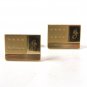 Vintage Goldtone Initial / Letter G. Cufflinks by Speidel 72215