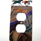 2 Wild Horses Running Free Double Outlet Cover by LaZart 030315Z