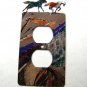 2 Wild Horses Running Free Double Outlet Cover by LaZart 030315Z