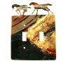 2 Wild Horses Running Double Switch Outlet Cover Plate by LaZart USA 6915