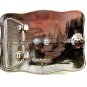 Made in USA Silver Tone Bull Head Belt Buckle #102113