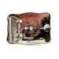 Made in USA Silver Tone Bull Head Belt Buckle #102113