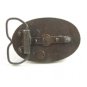 True Vintage US Enameled Brown Belt Buckle 100114