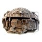 Vintage Volunteer Fire Fighter Enameled Belt Buckle