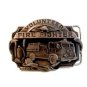 Vintage Volunteer Fire Fighter Enameled Belt Buckle