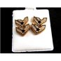 Fancy Black & Goldtone CZs Pierced Studs Shipping