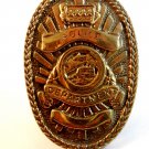 Vintage Solid Brass Police Department Belt Buckle