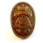 Vintage Solid Brass Police Department Belt Buckle