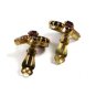 1950's Pink Purplish Aurora Borealis Rhinestones Brooch Earrings Unmarked 102014