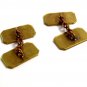 1930s - 1950's Classy Goldtone Cufflinks Unmarked 12182013