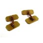 1930s - 1950's Classy Goldtone Cufflinks Unmarked 12182013