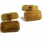 1930s - 1950's Classy Goldtone Cufflinks Unmarked 12182013