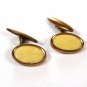 Vintage Goldtone & Yellow Cufflinks Unbranded 71615