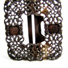 1894 Victorian Ladies Initials L.G.C. ???? Sterling Silver Belt Buckle