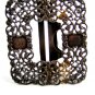 1894 Victorian Ladies Initials L.G.C. ???? Sterling Silver Belt Buckle