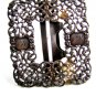 1894 Victorian Ladies Initials L.G.C. ???? Sterling Silver Belt Buckle