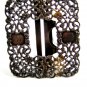 1894 Victorian Ladies Initials L.G.C. ???? Sterling Silver Belt Buckle