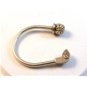 Sterling Silver Gold Ball & Club Key Chain